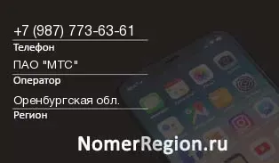 Кто звонил с 9877736361 - регион и оператор